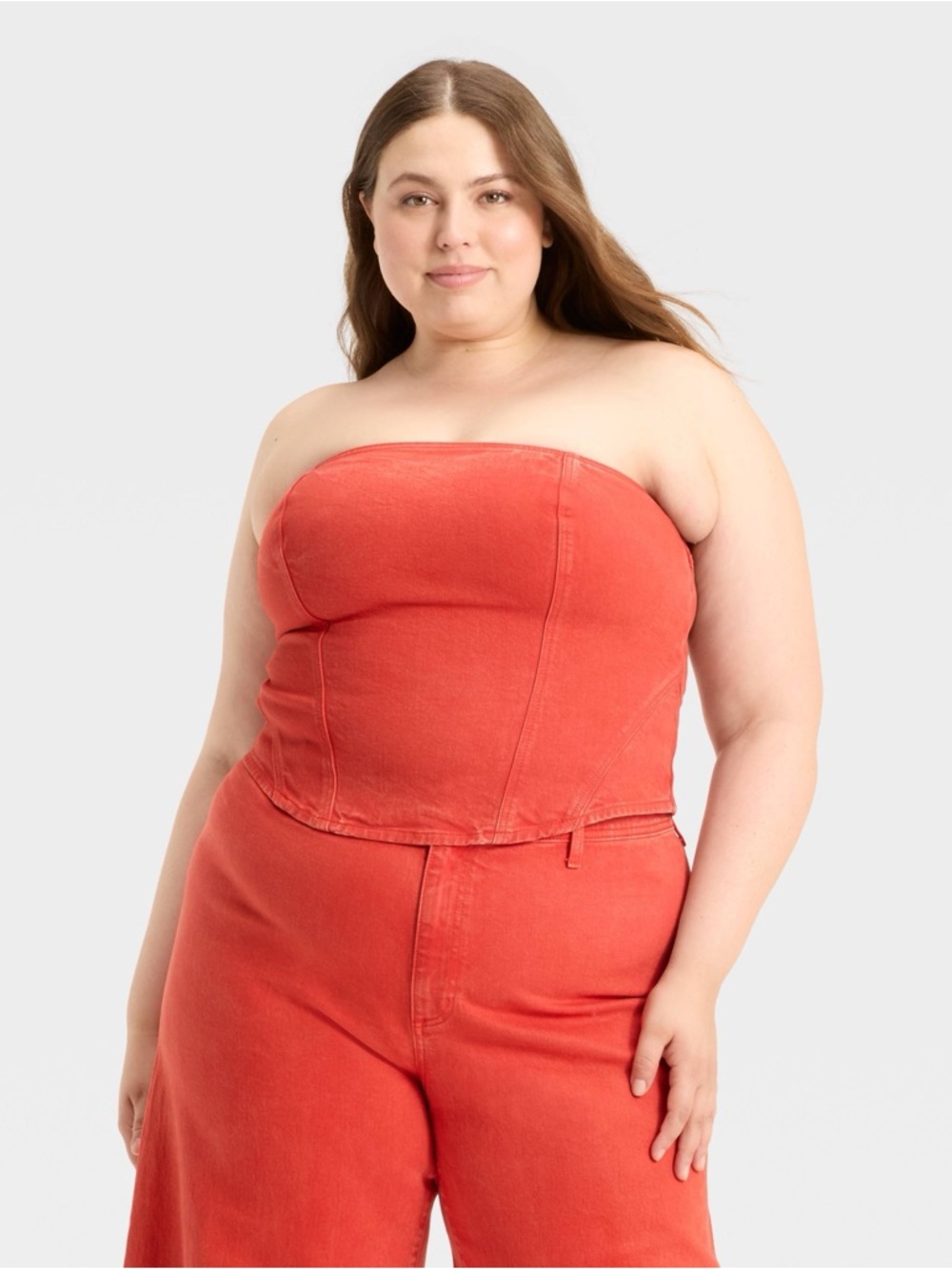 Plus Size 22 Universal Thread Denim Corset Tube Top